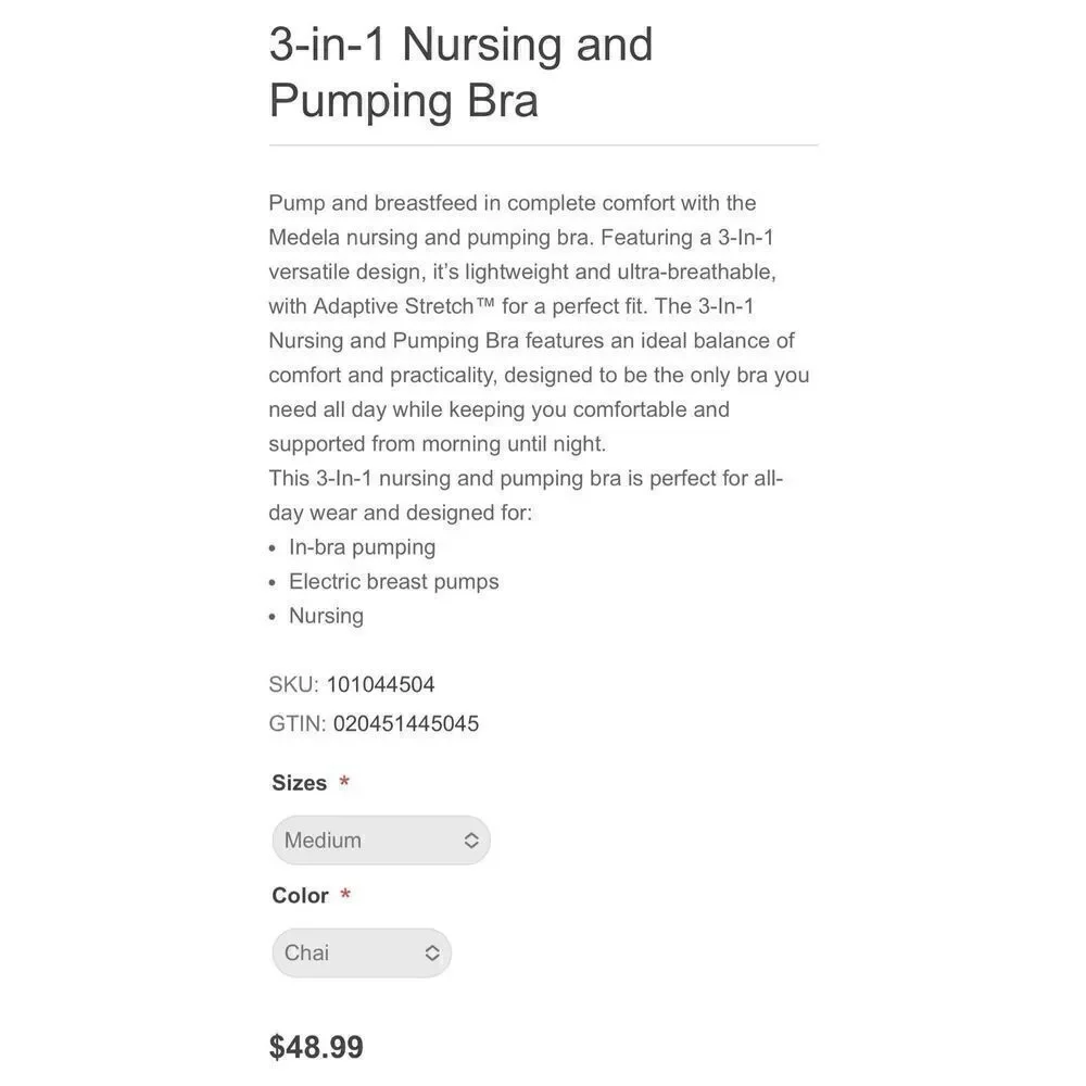 Medela Nursing Bra